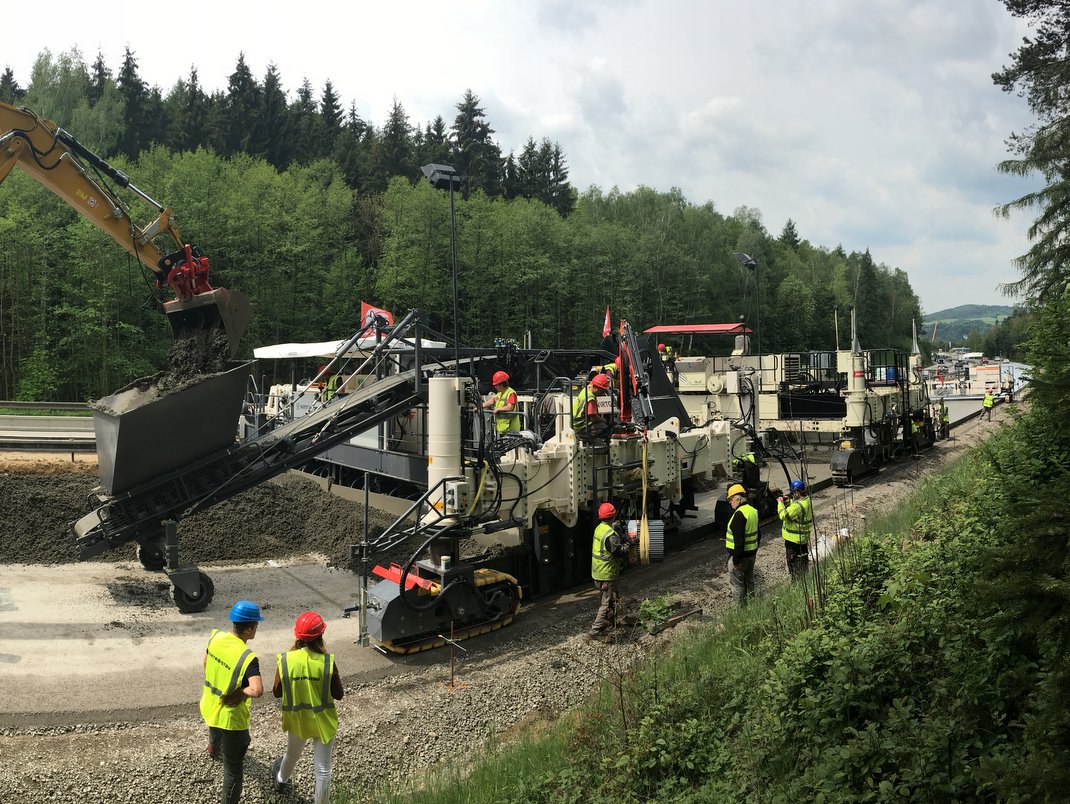 Verlegung von Beton, D1 Ostředek